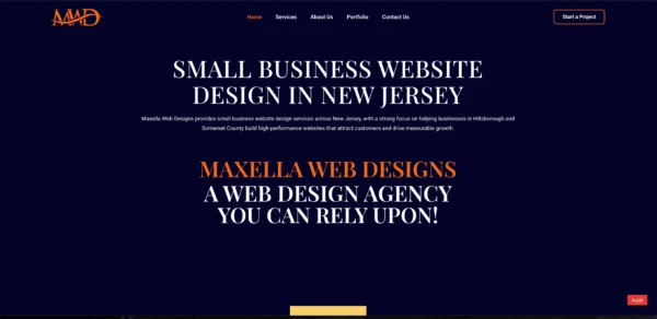 Maxella Web Designs Web Page