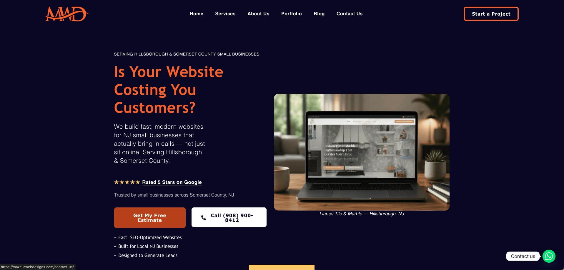 web design company in NJ Maxella Web Designs Homepage